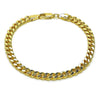 Pulsera Básica 04.213.0099.07 Oro Laminado, Diseño de Miami Cubana, Pulido, Dorado