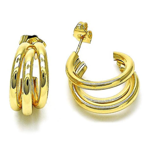 Argolla Pequeña 02.196.0153.20 Oro Laminado, Diseño de Hueco, Pulido, Dorado