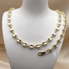 Collar y Pulso 06.213.0030 Oro Laminado, Diseño de Puff Mariner, Pulido, Dorado