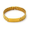 Pulsera con Placa 03.63.1380.08 Acero Inoxidable, Pulido, Dorado