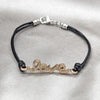Pulsera Elegante 03.63.22128.08 Acero Inoxidable, Diseño de Amor, con Cristal Blanca, Pulido, Oro Rosado