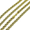 Gargantilla Básica 04.213.0206.20 Oro Laminado, Diseño de Rope, Pulido, Dorado