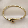 Aro Individual 07.170.0073 Oro Laminado, Diseño de Gota, Pulido, Dorado