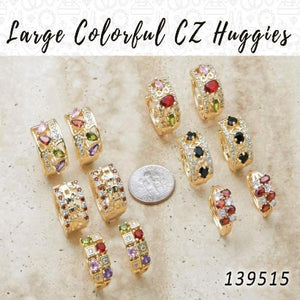 Kit Surtido de 35 Argollas Huggies con Zirconia de Colores de Oro Laminado al por mayor — SKU 139515