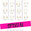 Kit Surtido de 35 Pares de Aretes de Hilo al por mayor — SKU 132097