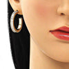 Arete Dormilona 02.64.0642 Oro Laminado, con Zirconia Cubica Blanca, Pulido, Dorado