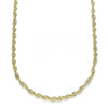 Gargantilla Básica 04.213.0225.24 Oro Laminado, Diseño de Singapore, Pulido, Dorado