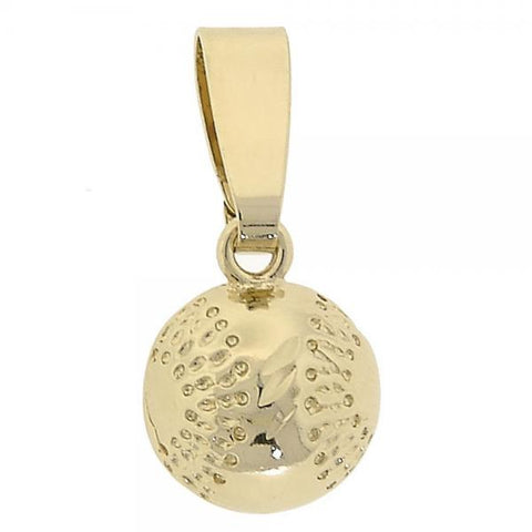 Dije Elegante 5.183.033 Oro Laminado, Diseño de Bola, Diamantado, Dorado