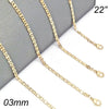 Gargantilla Básica 04.213.0030.22 Oro Laminado, Diseño de Mariner, Pulido, Dorado