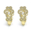 Argolla Huggie 02.217.0096.15 Oro Laminado, con Zirconia Cubica Blanca, Pulido, Dorado