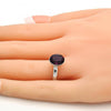 Anillo Multi Piedra 01.239.0004.2 Rodio Laminado, con Cristales de Swarovski Amethyst, Pulido, Rodinado