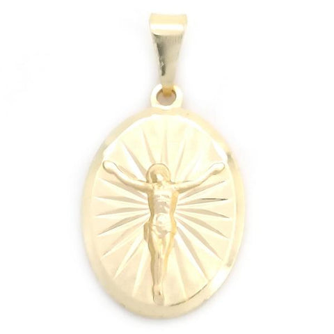 Dije Religioso 05.58.0013 Oro Laminado, Diseño de Jesus, Pulido, Dorado