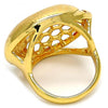 Anillo Multi Piedra 01.241.0014.07 Oro Laminado, con Cristal Blanca, Pulido, Dorado