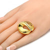 Anillo Multi Piedra 01.241.0008.08 Oro Laminado, con Cristal Blanca, Pulido, Dorado