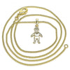Collares con Dije 04.213.0194.20 Oro Laminado, Diseño de Nino Pequeno, Pulido, Dorado