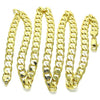 Gargantilla Básica 5.222.002.28 Oro Laminado, Diseño de Cubana, Pulido, Dorado