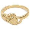 Anillo Elegante 01.63.0559.07 Oro Laminado, Diseño de Corazon, Diamantado, Dorado