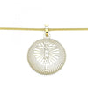 Collares con Dije 04.106.0064.1.20 Oro Laminado, Diseño de Crucifijo, Pulido, Dorado