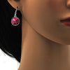 Arete Colgante 02.239.0001.10 Rodio Laminado, con Cristales de Swarovski Rose, Pulido, Rodinado