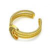 Anillo Multi Piedra 01.310.0018 Oro Laminado, Diseño de Luna y Estrella, Diseño de Luna, con Micro Pave Blanca, Pulido, Dorado