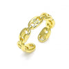 Anillo Multi Piedra 01.341.0035 Oro Laminado, Diseño de Puff Mariner, Pulido, Dorado