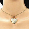 Collares con Dije 04.117.0023.20 Oro Laminado, Diseño de Corazon, Pulido, Dorado