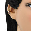 Arete Orejera 02.210.0690.1 Oro Laminado, con Zirconia Cubica Multicolor, Pulido, Dorado