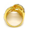 Anillo Multi Piedra 01.241.0011.08 Oro Laminado, con Cristal Blanca, Pulido, Dorado