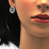 Juego de Arete y Dije de Adulto 10.186.0023 Plata Rodinada, con Zirconia Cubica Blanca y , Pulido, Rodinado