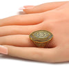 Anillo Multi Piedra 01.118.0032.07 Oro Laminado, con Micro Pave Blanca, Pulido, Dorado