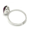 Anillo Multi Piedra 01.239.0004.2 Rodio Laminado, con Cristales de Swarovski Amethyst, Pulido, Rodinado