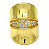 Anillo Multi Piedra 01.241.0043.10 Oro Laminado, con Cristal Blanca, Pulido, Dorado