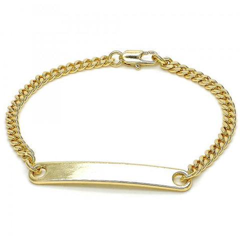 Pulsera con Placa 03.63.1841.08 Oro Laminado, Pulido, Dorado