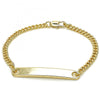 Pulsera con Placa 03.63.1841.08 Oro Laminado, Pulido, Dorado