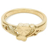Anillo Elegante 01.63.0554.07 Oro Laminado, Diseño de Corazon, Diamantado, Dorado
