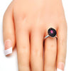 Anillo Multi Piedra 01.239.0008.3 Rodio Laminado, con Cristales de Swarovski Amethyst, Pulido, Rodinado