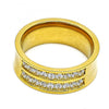 Anillo de Hombre 01.328.0001.1.09 Acero Inoxidable, con Zirconia Cubica Blanca, Pulido, Dorado