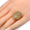 Anillo Multi Piedra 01.118.0051.09 Oro Laminado, con Zirconia Cubica Blanca, Pulido, Dorado