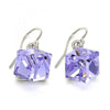 Arete Colgante 02.239.0002.2 Rodio Laminado, con Cristales de Swarovski Amethyst, Pulido, Rodinado