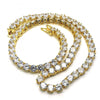 Gargantilla Elegante 04.284.0005.18 Oro Laminado, con Zirconia Cubica Blanca, Pulido, Dorado
