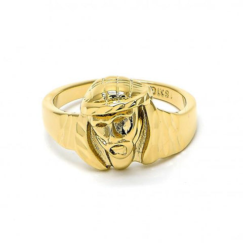 Anillo de Hombre 5.178.014.12 Oro Laminado, Diseño de Jesus, Pulido, Dorado