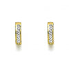 Argolla Huggie 02.230.0044.10 Acero Inoxidable, con Cristal Blanca, Pulido, Dorado