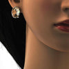 Arete Dormilona 02.239.0015.9 Rodio Laminado, con Cristales de Swarovski Light Silk, Pulido, Rodinado