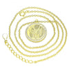 Collares con Dije 04.336.0209.2.16 Plata Rodinada, con Zirconia Cubica Blanca, Pulido, Dorado