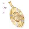 Dije Religioso 5.196.011 Oro Laminado, Diseño de Sagrado Corazon de Jesus, Diamantado, Tricolor