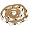 Gargantilla Elegante 04.321.0028.32 Oro Laminado, con Cristal Negro, Pulido, Dorado