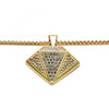 Collares con Dije 04.242.0079.30 Oro Laminado, con Cristal Blanca, Pulido, Dorado
