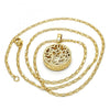 Collares con Dije 04.63.1350.18 Oro Laminado, Diseño de Mariposa, con Zirconia Cubica Blanca, Diamantado, Dorado