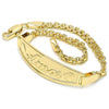 Pulsera con Placa 03.63.1900.07 Oro Laminado, Pulido, Dorado