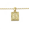 Collares con Dije 04.242.0090.24 Oro Laminado, Diseño de Dinero, Pulido, Dorado